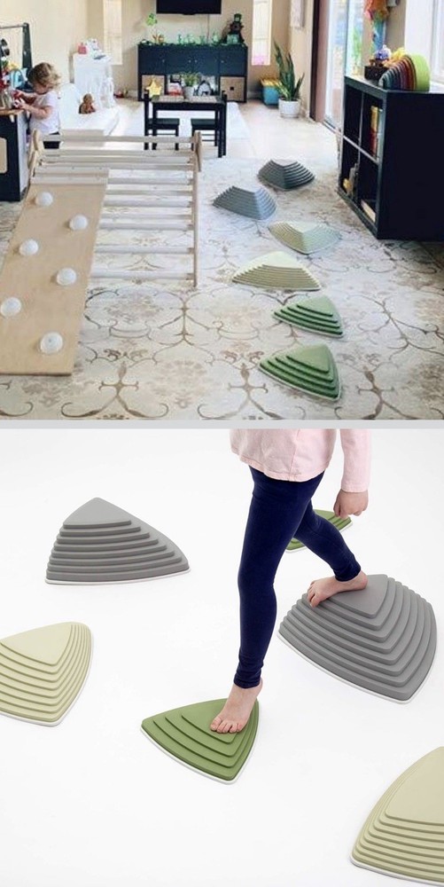 JumpOff Jo Blocks Step Stones, Sensory Toys Kids Indoor Outdoor Obstacle Course
