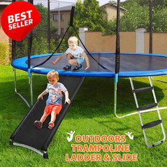 Universal Trampoline Ladder Slide Kit 3 Steps Wide Slide Ladder for Kids US