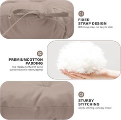 Outdoor Swing Cushions,Waterproof Swing Cushions 3 Seater Replacement with Backr