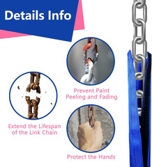 2 Pack Swing Chain Covers for Playground Safety – High Visibility Blue Sleeve