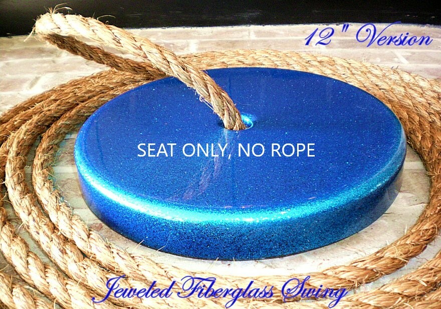 Custom Sparkling Blue Fiberglass Tree Swing Seat (Seat Only) 001FIB-12F
