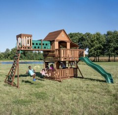 **NEW**Backyard Discovery Woodridge Elite Cedar Swing Set Playset FREE SHIPPING!