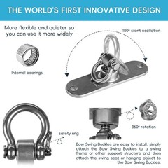 2 of Heavy Duty Stainless Swing Hanger with Smooth Swing Bearings 180°+360°, …
