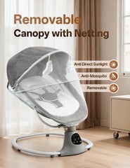 Electric Baby Swing for Infants to Toddler, Portable Swing Baby Rocker with 5…