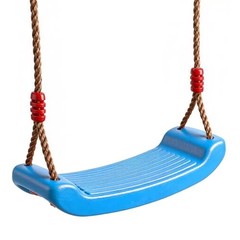 OYE Hard Plastic Swing Seat, Non Slip Tree Swing Set with Adjustable Blue