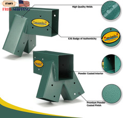 Easy 1-2-3 A-Frame 2 Brackets for Swing Set with All Mounting Hardware Green….
