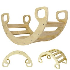 Montessori Arch Climber for Toddlers 1-3 Years Old, Natural Wood