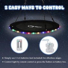 Versatile 900lbs Flying Saucer Swing with LED Light – Indoor & Outdoor Adventure