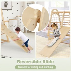 Kid’s Climbing Toy w/ Slide Climbing Net Climbing Rock Removable Tent