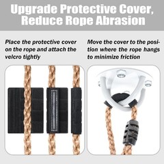 Light Brown Adjustable Tree Swing Hanging Rope – Heavy-Duty 2 Pack for Safety