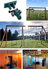 Heavy Duty Green Swing Hangers Screws Bolts Included Over 5000 Lb Capacity