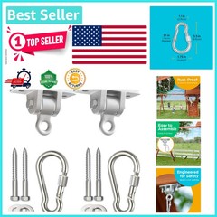 Smooth Ride 2 Pack Swing Set Hangers – Heavy Duty Brackets with Safety Hooks