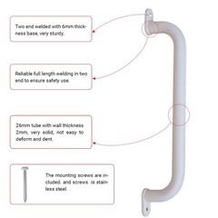 17 Inch White Playground Handles Indoor Kids Monkey Bar Ladders 6Pcs