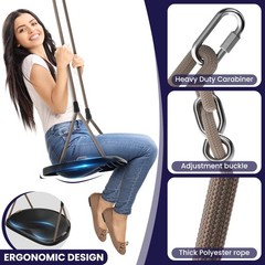 Black Rope Swing Seat for Adults and ,Heavy Duty Tree Swing with Ergonomic De…