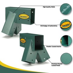 A-Frame Swing Set Brackets – Easy 1-2-3 Installation, All Mounting Hardware, Gre