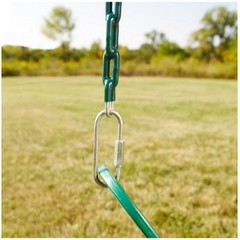 NEW Green Swing Seat Slide Kids Child Fun Yard Garden Gift Playset Belt Plastic