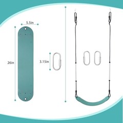 2 Pack Swing Sets, Heavy Duty Tree Swing Seat ，Support 330lb，Suitable for