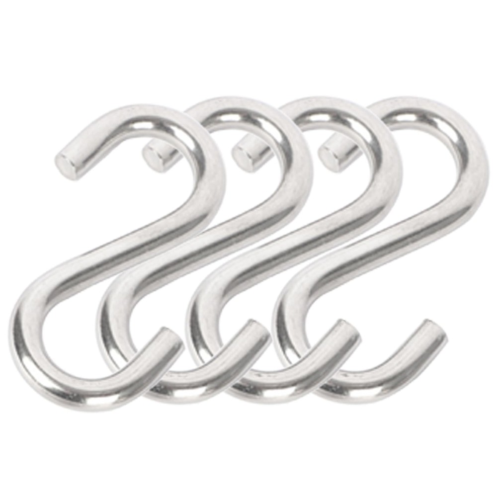 4 Pcs Heavy Duty S Hooks 3.3 Inch – 304 Stainless Steel Hammock Hooks | 557 l…