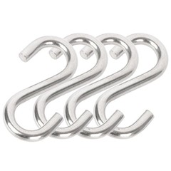4 Pcs Heavy Duty S Hooks 3.3 Inch – 304 Stainless Steel Hammock Hooks | 557 l…
