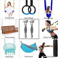 SELEWARE Porch Swing Hangers Stainless Steel Swing Hooks Heavy Duty Swing Set Ho