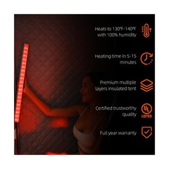 Portable Steam Sauna Tent for Home 3L Infrared Sauna for Indoor, Outdoor, Gym…