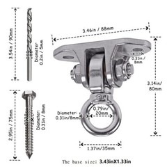 Heavy Duty Swing Hanger with Smooth Swing Bearings Heavy Duty 180°+360° Swive…