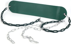 Heavy Duty Flexible Green Belt Swing with Coated Metal Chain