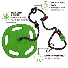 Swurfer Disc Tree Swing – Swing Sets for Backyard, Outdoor Swing Playset,