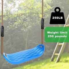 Non-Slip Plastic Swing Seat, Heavy Duty Tree Swing Set with Adjustable Rope &…