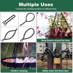 20 Inch Heavy Duty Swing Chain Kit with Automatic Locking Buckles, Galvanized…