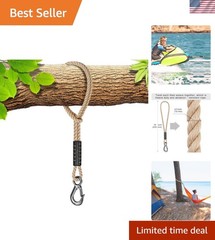 Durable 19 Inch Polyester Tree Swing Rope with Stainless Steel Hook – 2500 LB