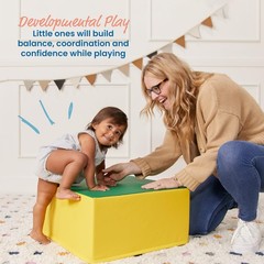 SoftZone Pedestal Play Block Corner Climber, Beginner Playset, Assorted