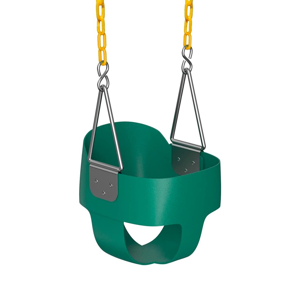 Baby Swing Outdoor – Heavy Duty Toddler Swing Set Accessories, High Back, Ful…