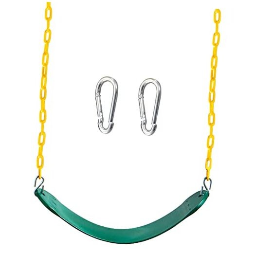 Heavy Duty Swing Seat Color with 66” Chain, Swing Set Accessories Green
