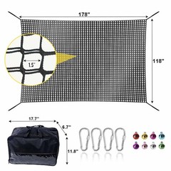 Heavy Duty Climbing Net for Kids – 14.8FT x 9.9FT Playground Safety Mesh, Jungle