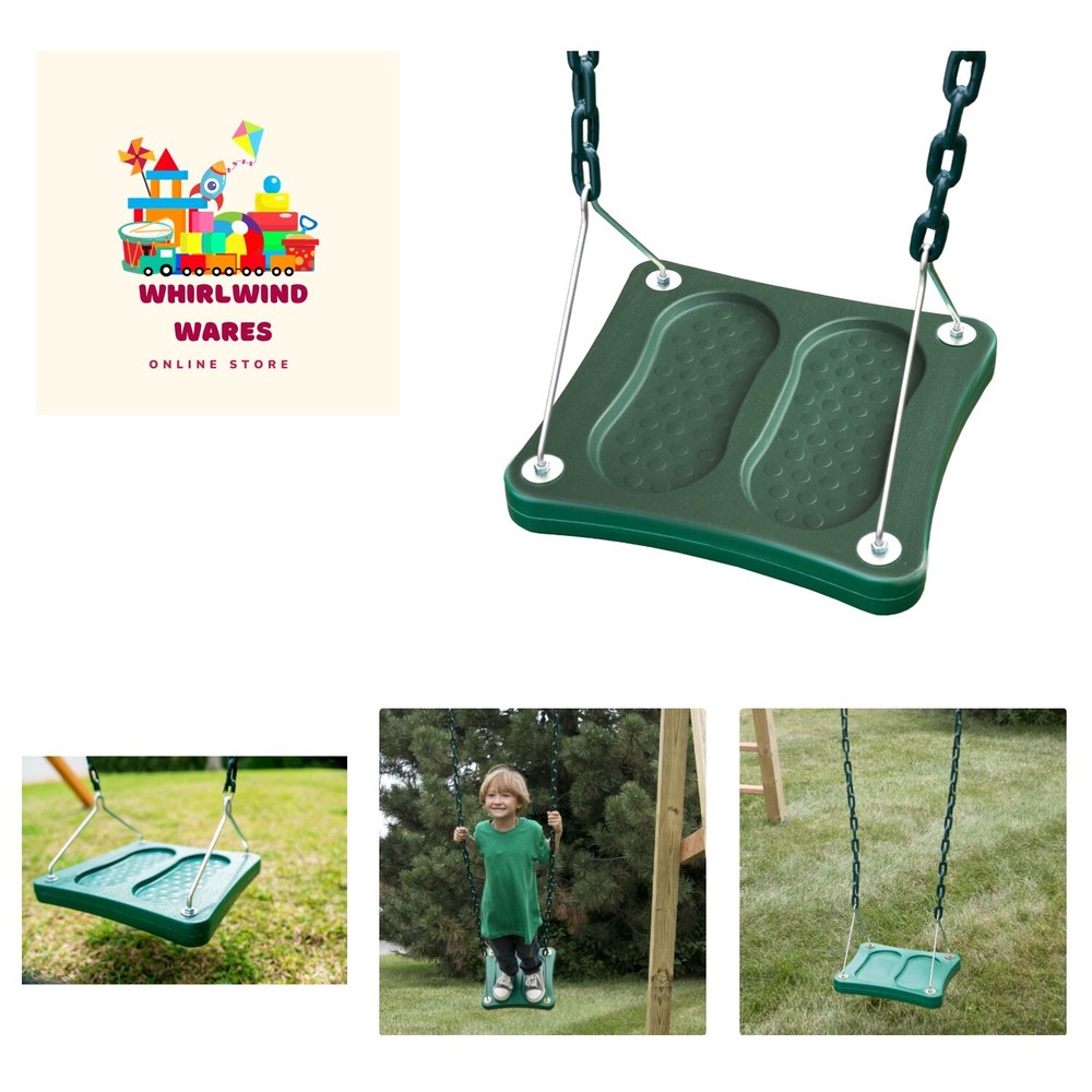 Stand-Up Swing with 14″ x 14″ Swing Base and Coated Chains for Swing Set and …