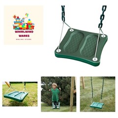 Stand-Up Swing with 14″ x 14″ Swing Base and Coated Chains for Swing Set and …