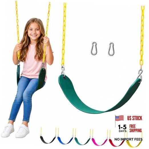 Swing for Outdoor Swing Set – Swing Seat Replacement Kit with 1 Pack Green
