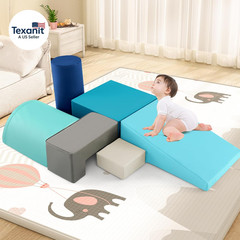 Toddler Climbing, 6 Pieces Climb and Crawl Playset with PU Cover for Baby Crawli