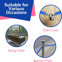 2 Pack Swing Chain Covers for Playground Safety – High Visibility Blue Sleeve