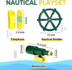 3 Pcs Playground Accessories for Kids Outdoor Swing Set Accessories Playground E