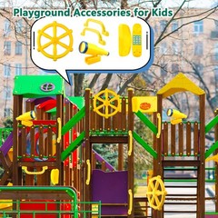 5 Pcs Kids Playground Accessories for Kids Outdoor Plastic Steering Wheel Swi…