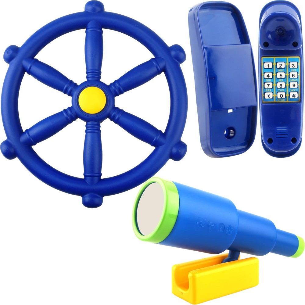 3 Pack Kids Playground Accessories Pirate Ship Steering Wheel Plastic Steerin…