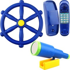 3 Pack Kids Playground Accessories Pirate Ship Steering Wheel Plastic Steerin…