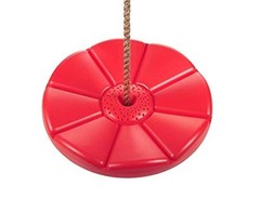 REZNOR Plastic Button Monkey Round Disc Rope Seat for Kids Children Red