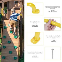 10 Inch 4 Pieces Blue Metal Safety Handles for Playground Accessories – Outdo…