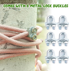 2M Outdoor Rope Bridge Ladder for Backyard Playground & Fitness Training