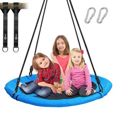 40″ 700lb Saucer Tree Swing for Kids & Adults – Waterproof Oxford, Steel Frame,