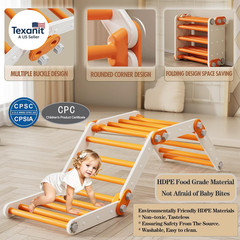 Toddler Climbing Toys,Kids Pikler Triangle Set,Montessori Indoor Play Gym,Multif