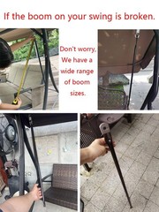 Garden Swing Hanging Rod, Swing seat Replacement Load-Bearing Hanging arm, Ro…